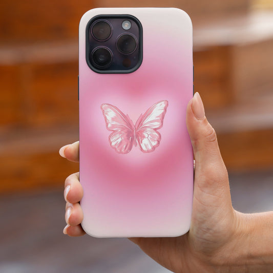 Blush Flutter – A soft blush with fierce wings.